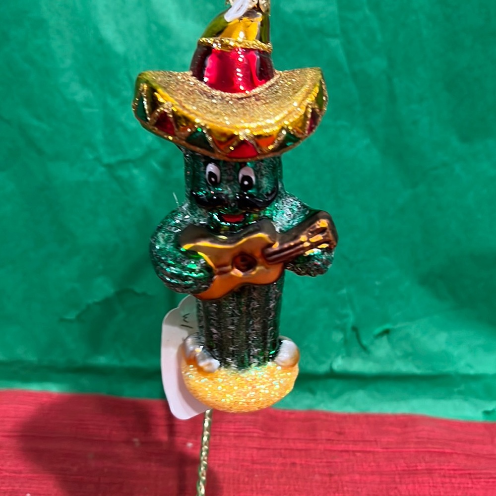 Handmade glass blown ornament